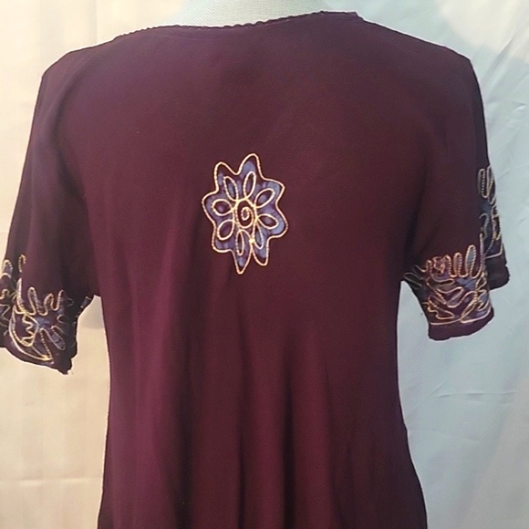 Just Cruising Burgundy 100% Rayon, Free Size - Picture 7 of 9